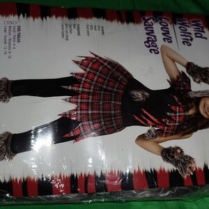 Fun World Girls Wild Wolfie size M 8-10 new in plastic